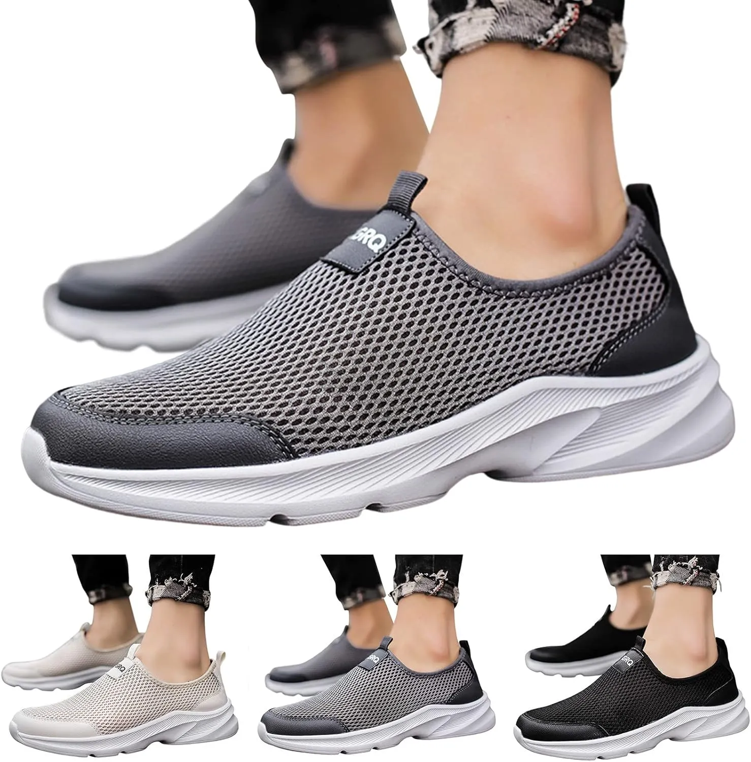 Sneakers With A Wide Toe Box Mens Slip on Shoes Men's Sneakers Slip on Shoe for Men Shoe for Men Comfortable Athletic Gym Sneaker