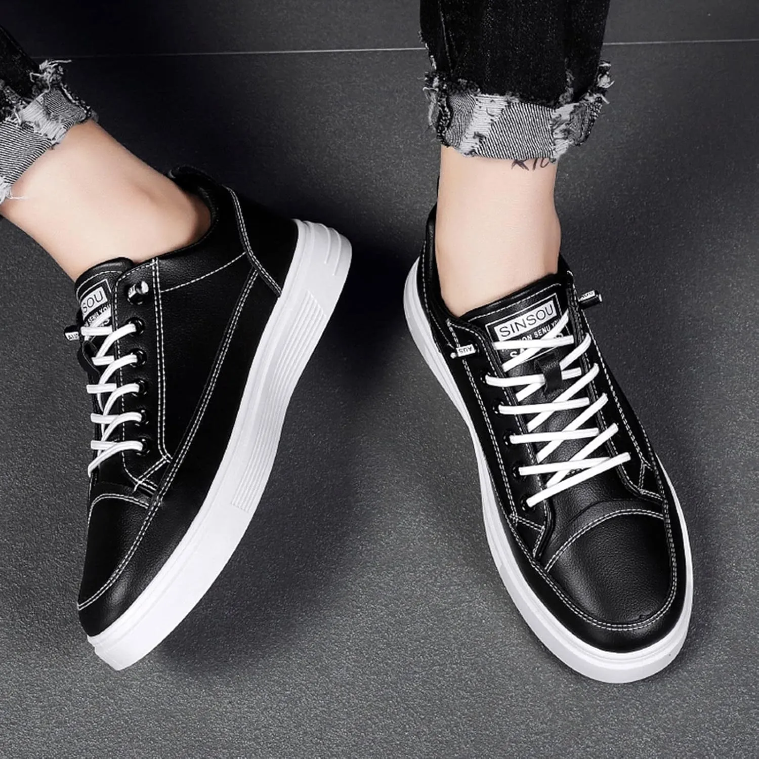 Sneakers Embroidered Men's Sneakers Mens Walking Shoes Tennis Shoe for Men Sneaker for Men Comfortable Athletic Gym Sneaker