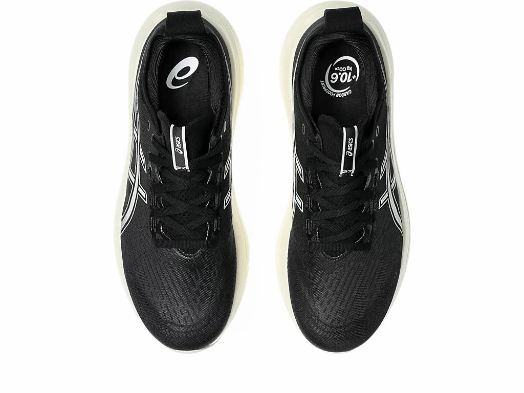 Mens ASICS Gel Nimbus 27 - Black/Lake Grey High Heel Sandals With Ankle Strap