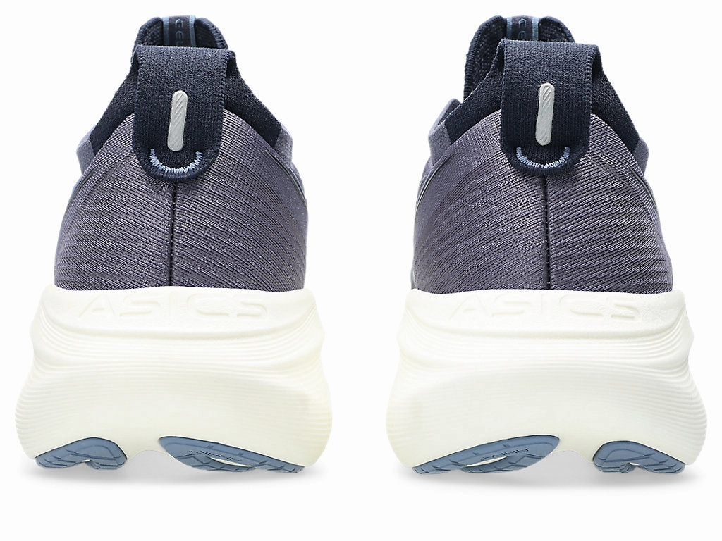 Mens ASICS Gel Nimbus 27 - Indigo Fog/Denim Blue Heels Thigh High