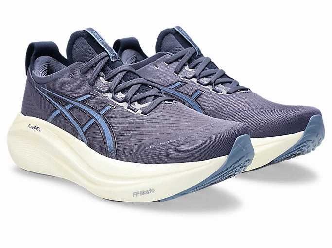 Mens ASICS Gel Nimbus 27 - Indigo Fog/Denim Blue High Heels Balls