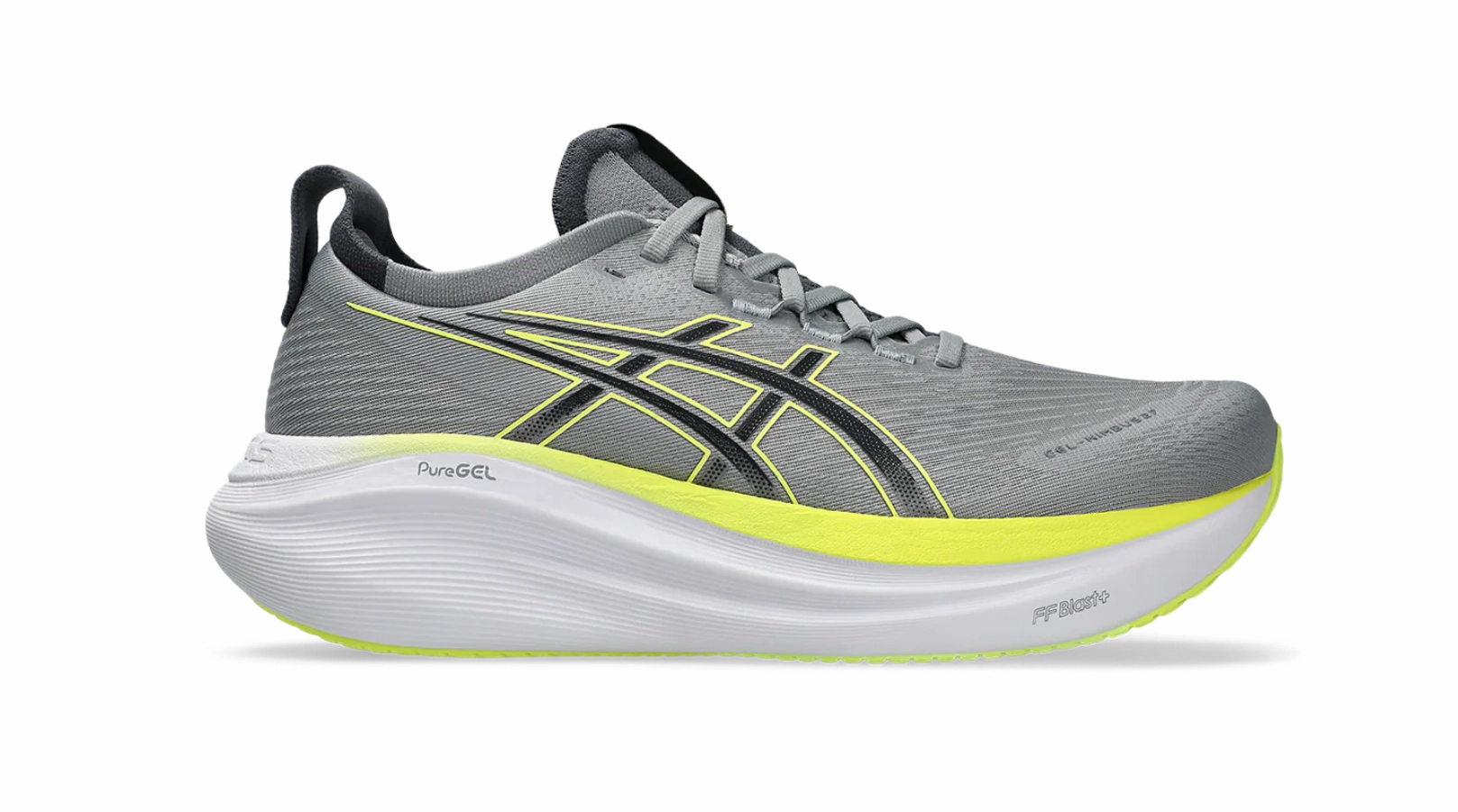 Mens ASICS Gel Nimbus 27 Wide - Gravel/Carrier Grey Patrick Star With High Heels