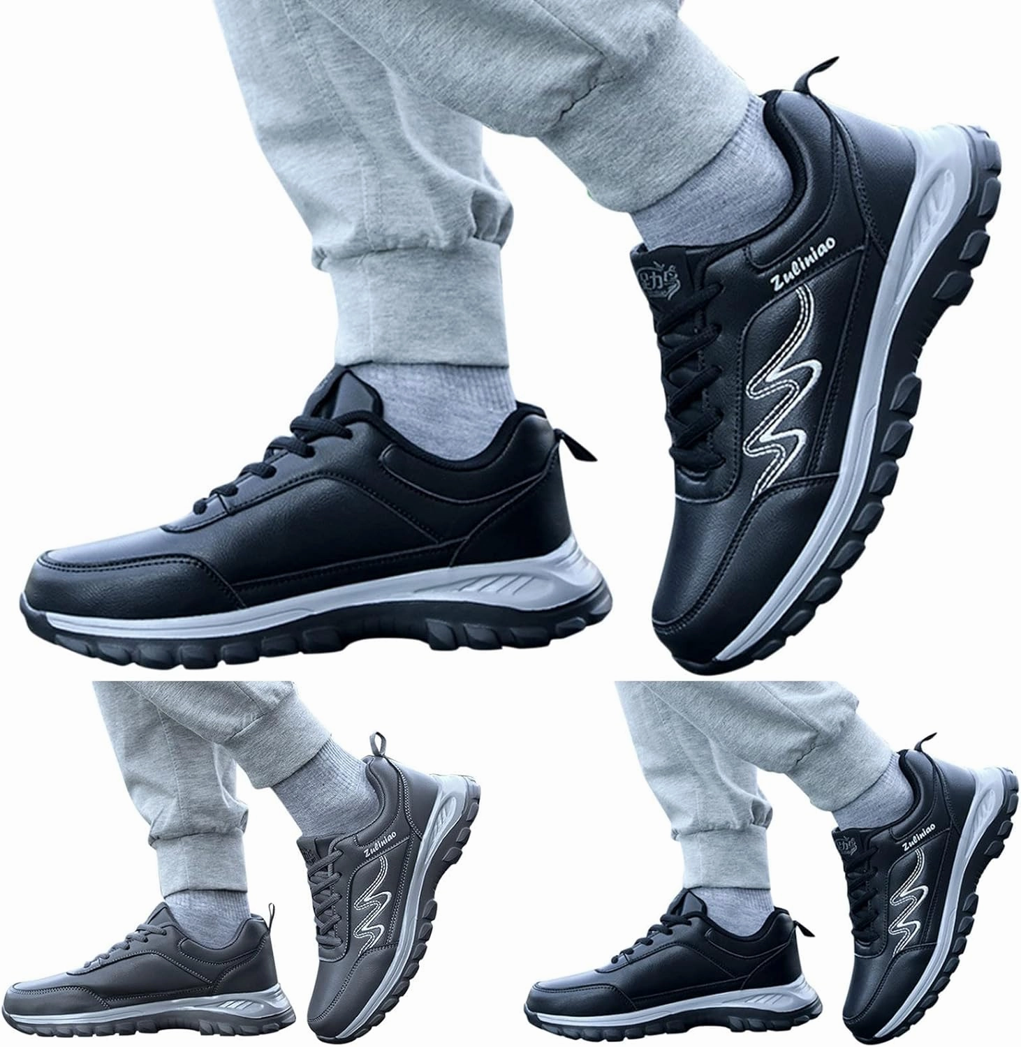 Mens Athletic Shoes Men's Sneakers Slip on Shoe for Men Shoe for Men Lightweight Sport Sneaker Casual Crocodile Shoes