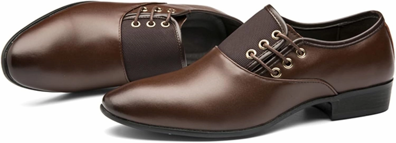 Winter Business Casual Shoes Mens Business Casual Oxford Shoes Classical Style Leather Shoes for Men Slip On PU Leather Low Rubber Sole Block Heel Work Men's Loafers Leather Wedding Party Dress Shoes