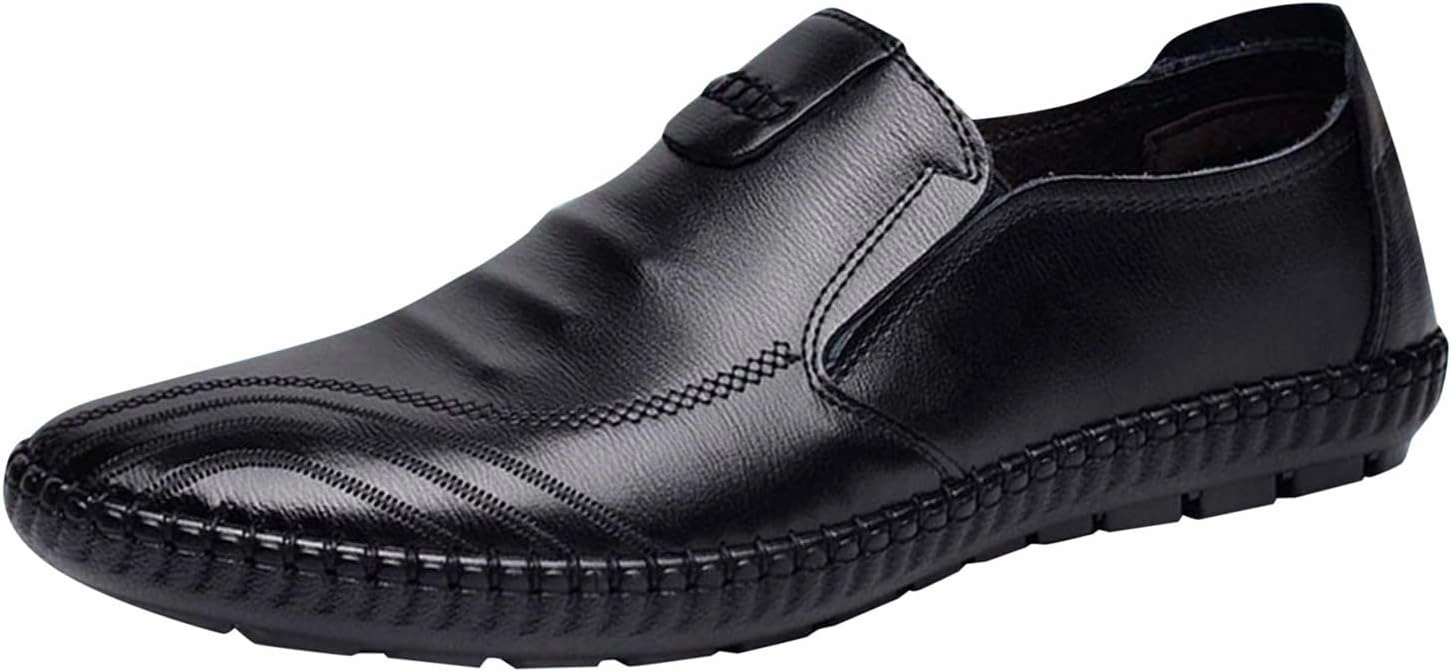 Mens Business Casual Shoes Wide Classical Style Leather Shoes for Men Mens Dress Shoes Loafers for Men Slip-Ons Casual Women's Casual Shoes On Sale