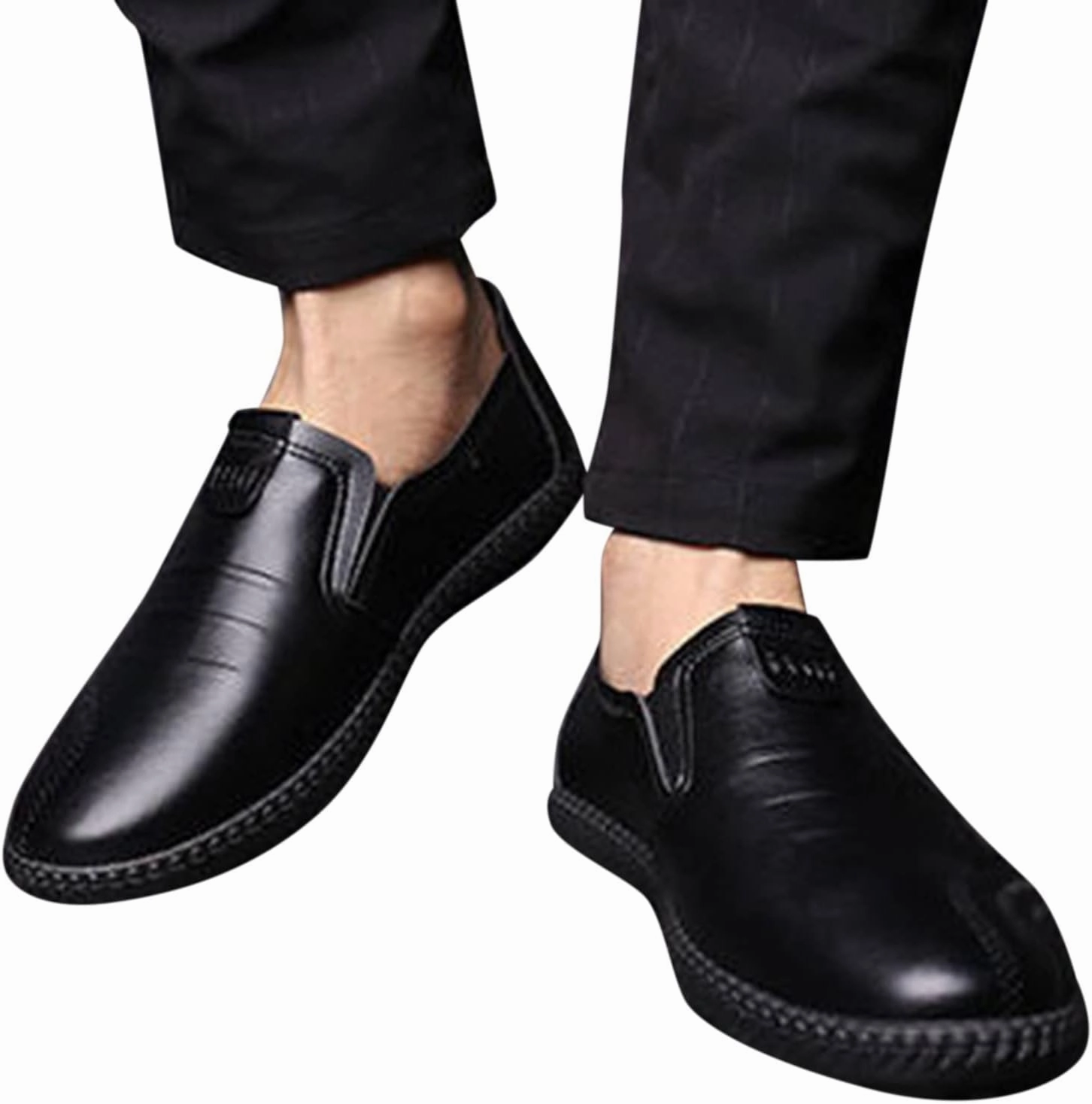 Mens Business Casual Shoes Wide Classical Style Leather Shoes for Men Mens Dress Shoes Loafers for Men Slip-Ons Casual Casual Comfortable Walking Shoes