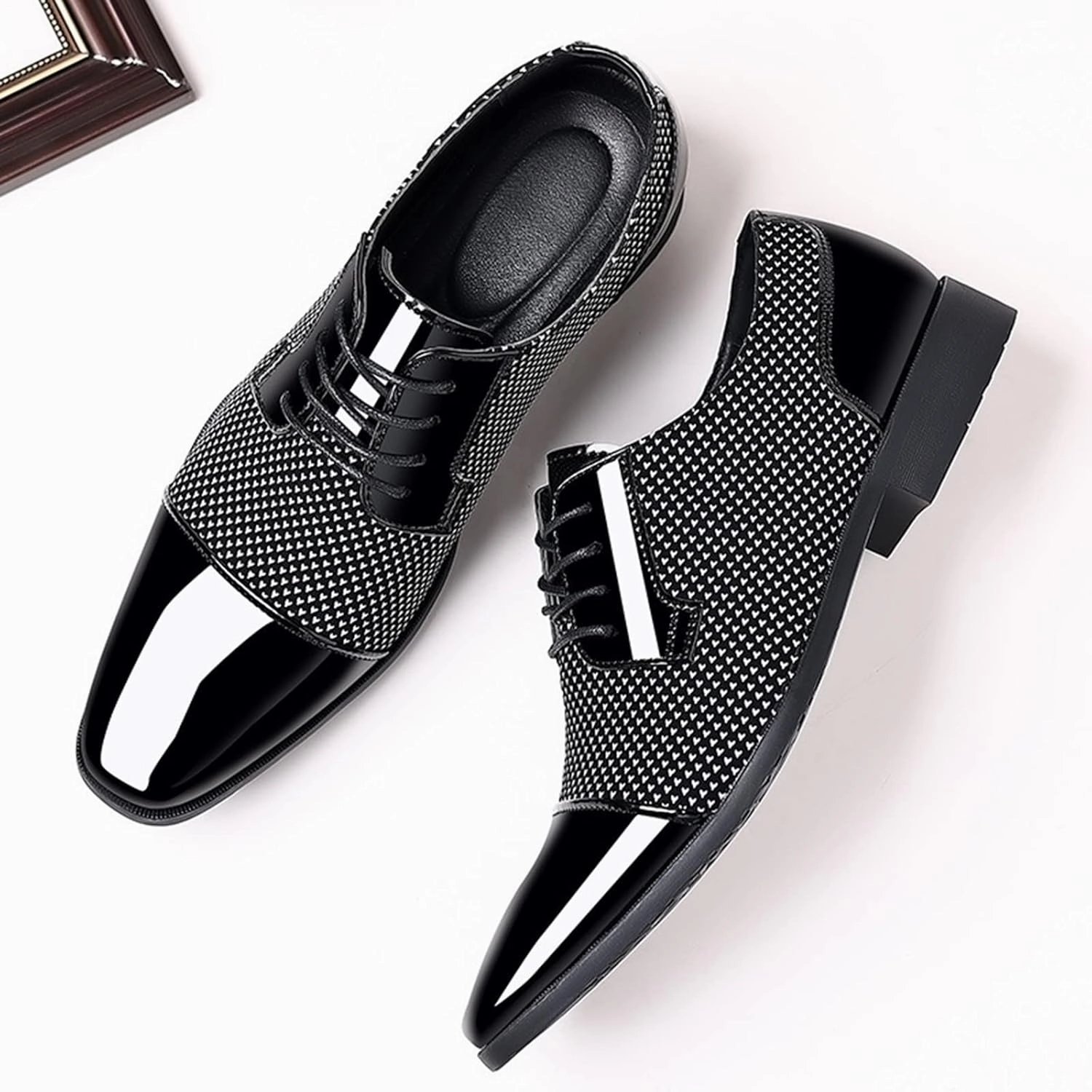 Shoes Casual Sneakers Mens Business Casual Slip On Shoes Classical Style Leather Shoes for Men Slip On PU Leather Low Rubber Sole Block Heel Work Men's Dress Shoes Loafers Leather