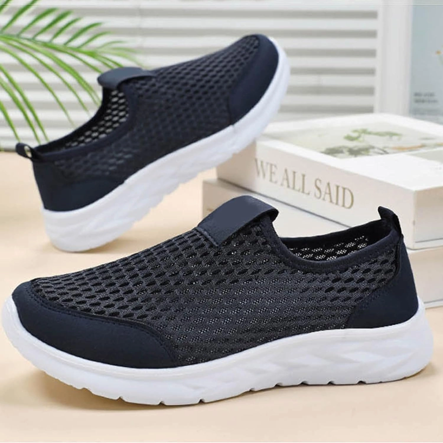 Mens Tennis Shoes Men's Running Shoes Lightweight Breathable Walking Shoes Non Slip Sneakers Mesh Casual Sports Shoes Lightweight Cushioned Breathable Running Shoes