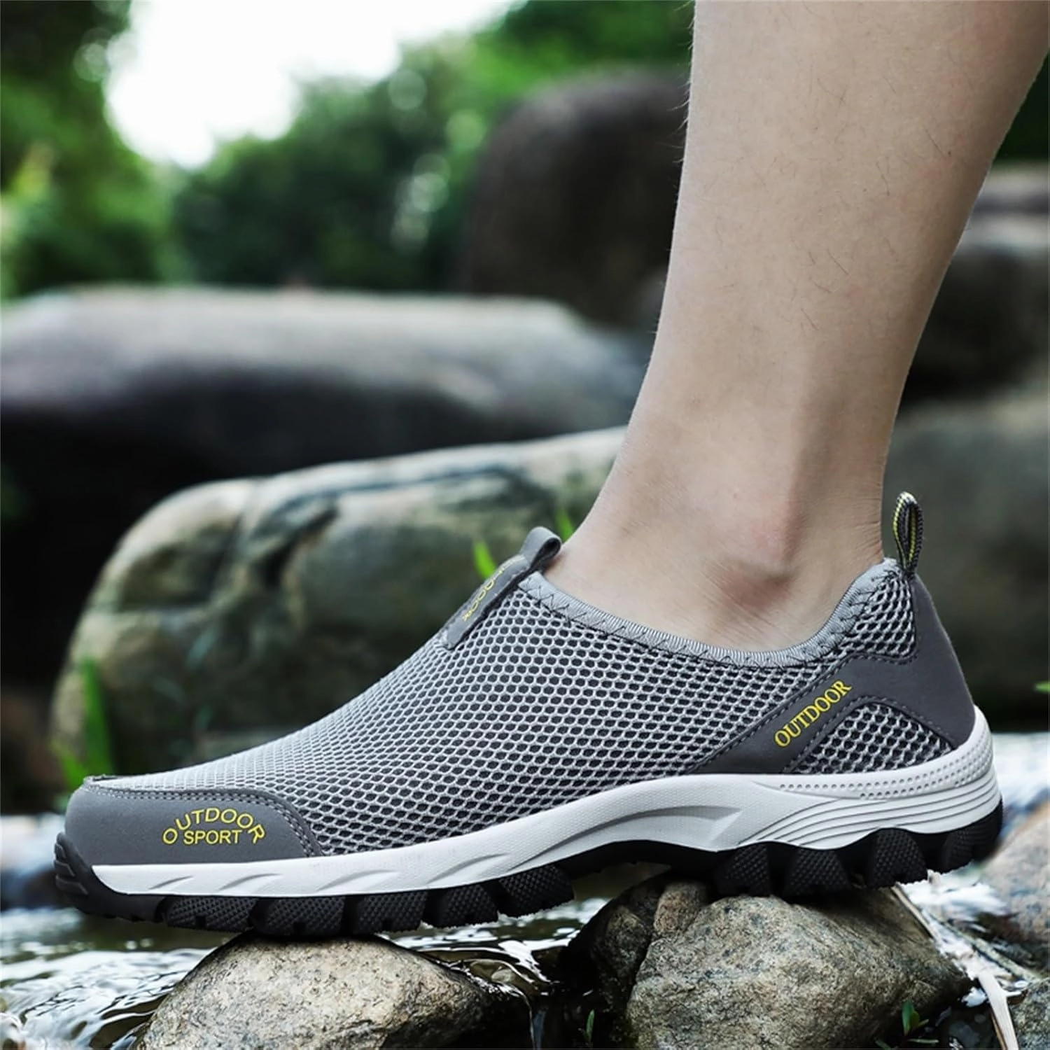 Rubber Sole Sneakers Mens Walking Shoes Mens Slip on Shoes Tennis Shoe for Men Shoe for Men Breathable Sport Sneaker
