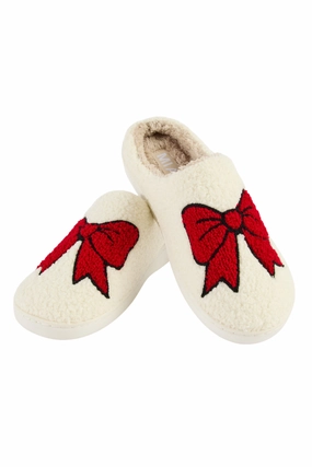 MIA Cozi Bow Slippers for Women in Red | GS1412401-REDBOW Funkette Slippers