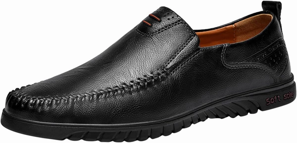 Mens Slip on Shoes Black Comfort Orthopedic Dress Shoe 2025 Fashion Brogue Footwear Casual Loafers Formal Sneakers Formal But Casual Shoes