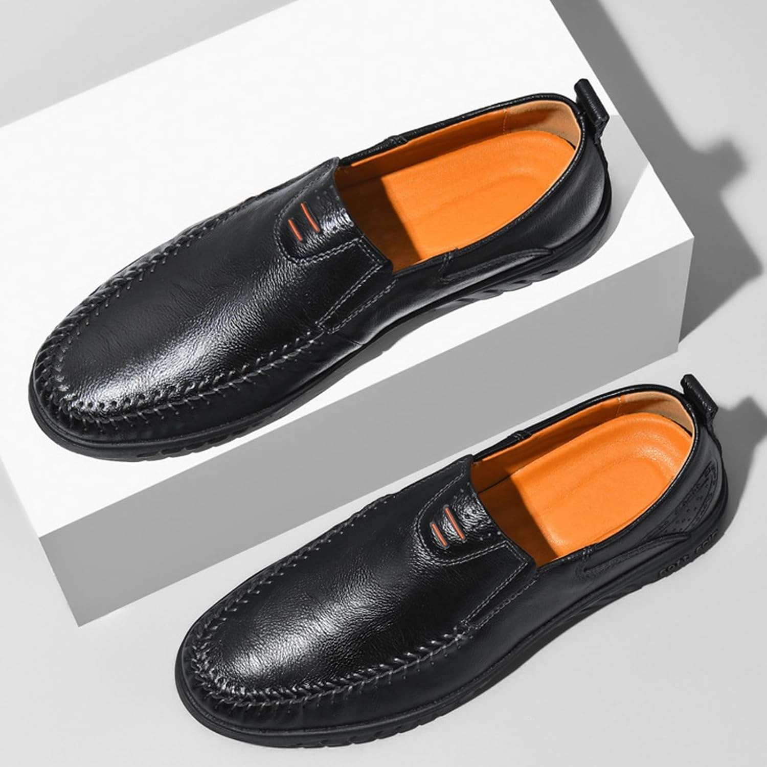 Palermo Casual Shoes Mens Slip on Shoes Black Comfort Orthopedic Dress Shoe 2025 Fashion Brogue Footwear Casual Loafers Formal Sneakers