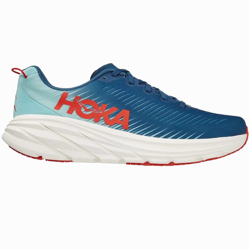 Shoes Feet Men's Hoka Rincon 3, Real Teal/Eggshell Blue, 7.5 D Medium