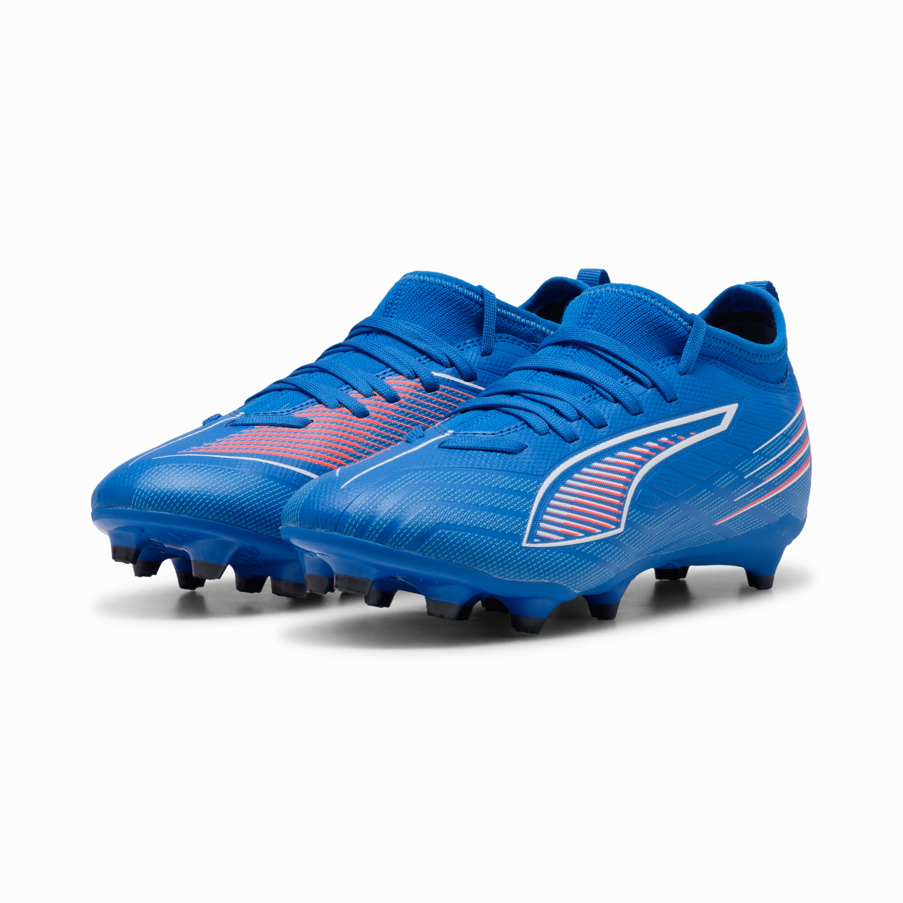 Used Soccer Cleats Size 10 PUMA Ultra 6 Match FG/AG Firm/Multi-Ground Kids Soccer Cleats- Blue/White