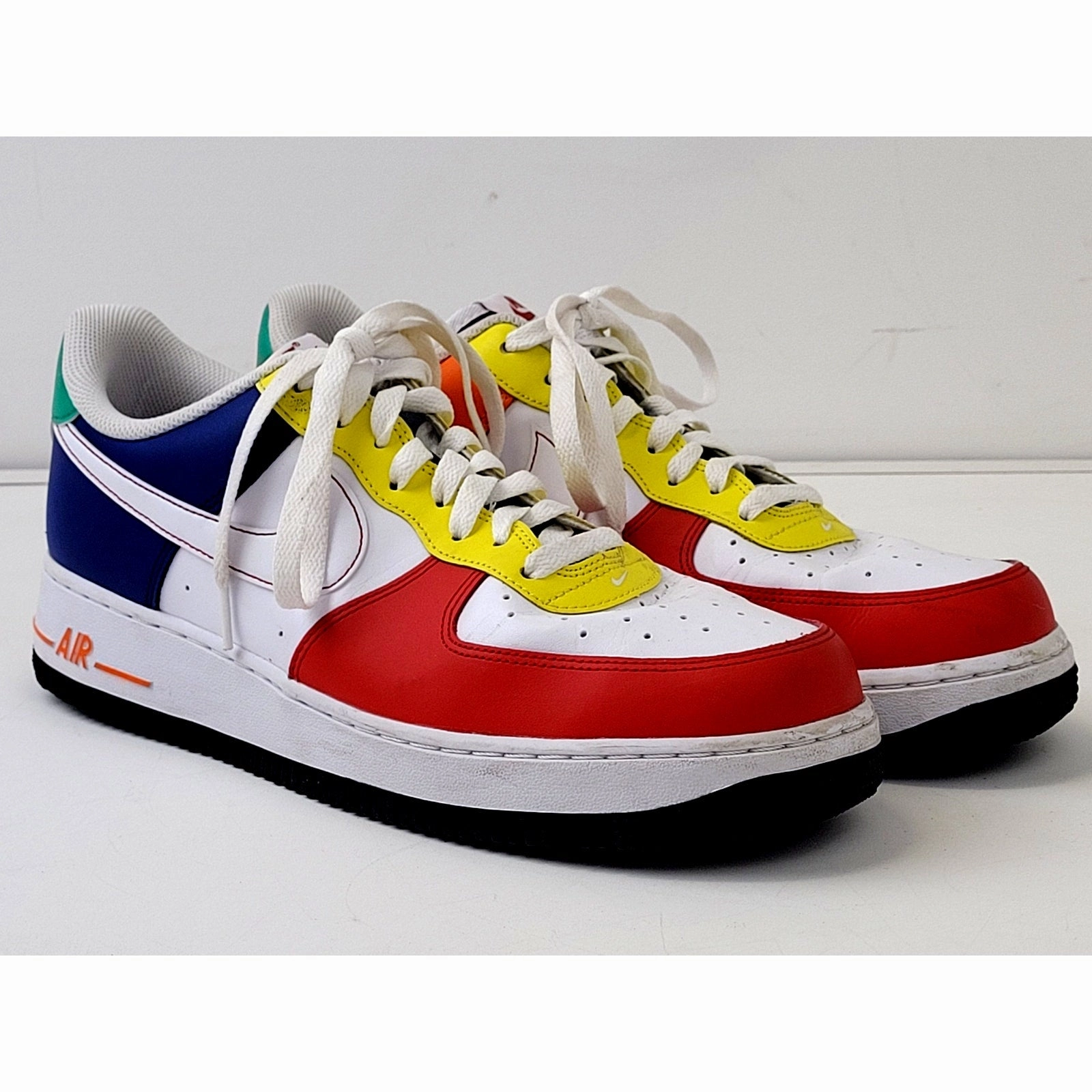 Georgia Nike Shoes Nike Air Force 1 Low 07 LV8 Sneakers Rubiks White Red Blue Men Sz 10.5