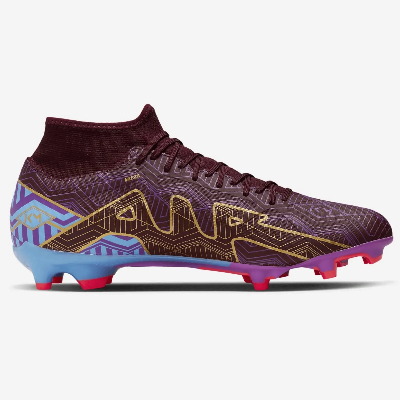 Nike Zoom Superfly 9 Academy KM FG-MG - Dark Beetroot-Gold 1st Nike Shoe