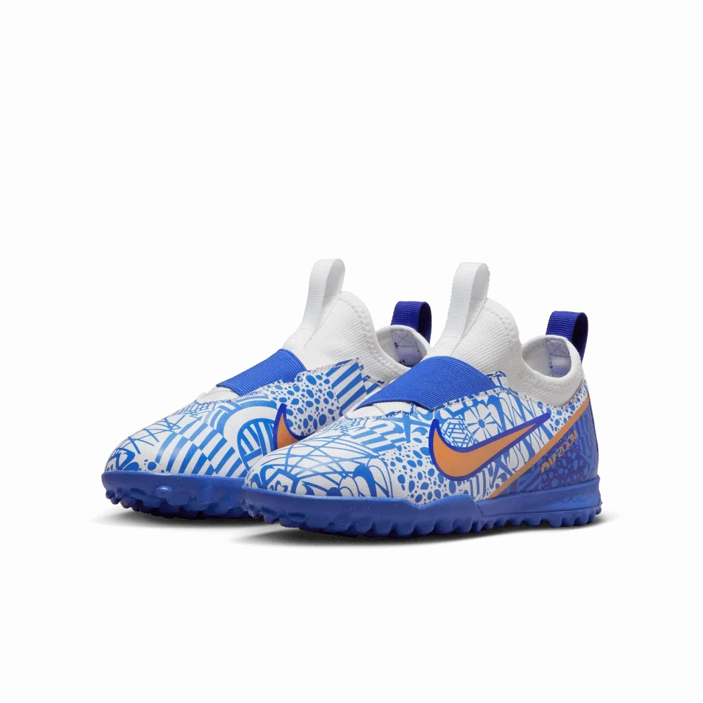 Nike JR Zoom Vapor 15 Academy CR7 Turf - White-Metallic Copper Nike Shoe Sizing