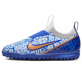 Tennessee Volunteers Nike Shoes Nike JR Zoom Vapor 15 Academy CR7 Turf - White-Metallic Copper