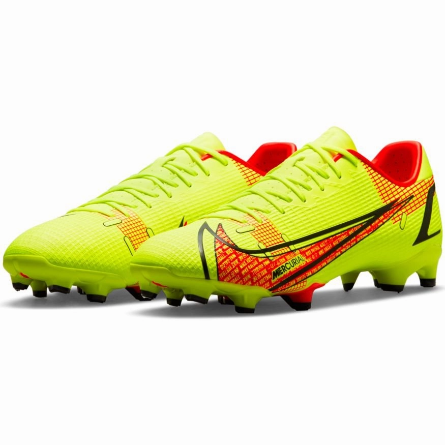 Nike Mercurial Vapor 14 Academy FG/MG Multi-Ground Soccer Cleats Volt/Bright Crimson Nike Shox Running Shoes