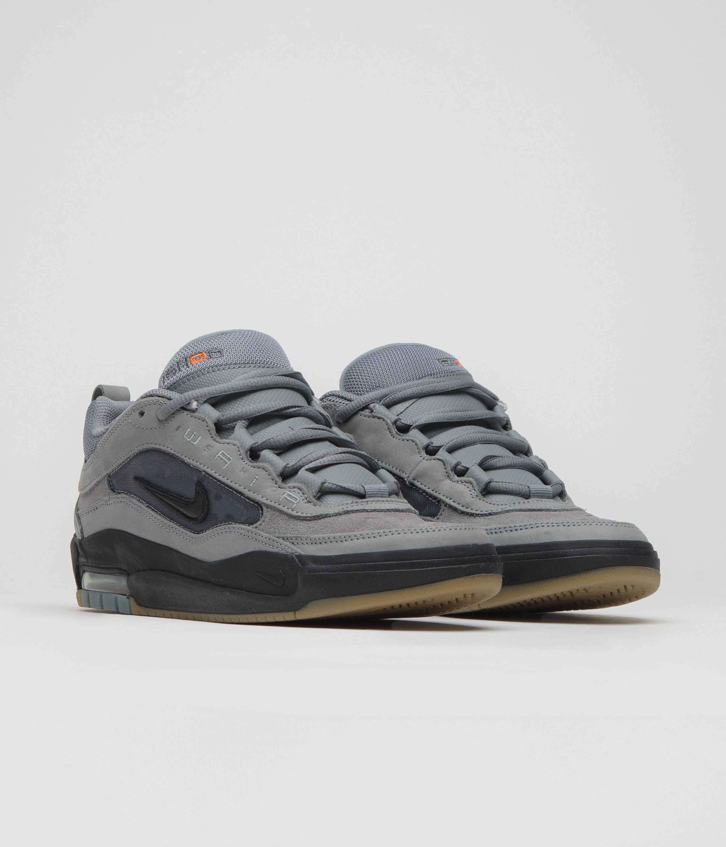 Best Nike Golf Shoes Nike SB Orange Label Air Max Ishod Shoes - Cool Grey / Black - Cool Grey - Dark Grey