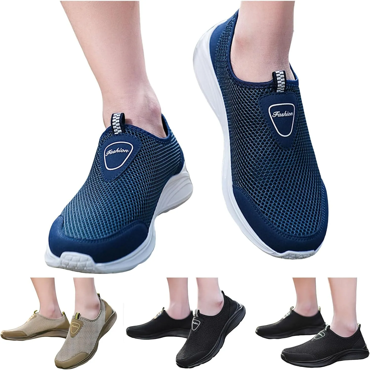 Men's Fashion Sneakers Men's Shoes Sneaker for Men Slip on Shoe for Men Comfortable Mesh Sneaker Thigh High Sneakers