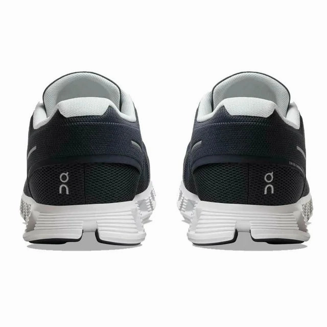 On Mens Cloud 5 - Midnight/White (59.98916) Wearing In Climbing Shoes