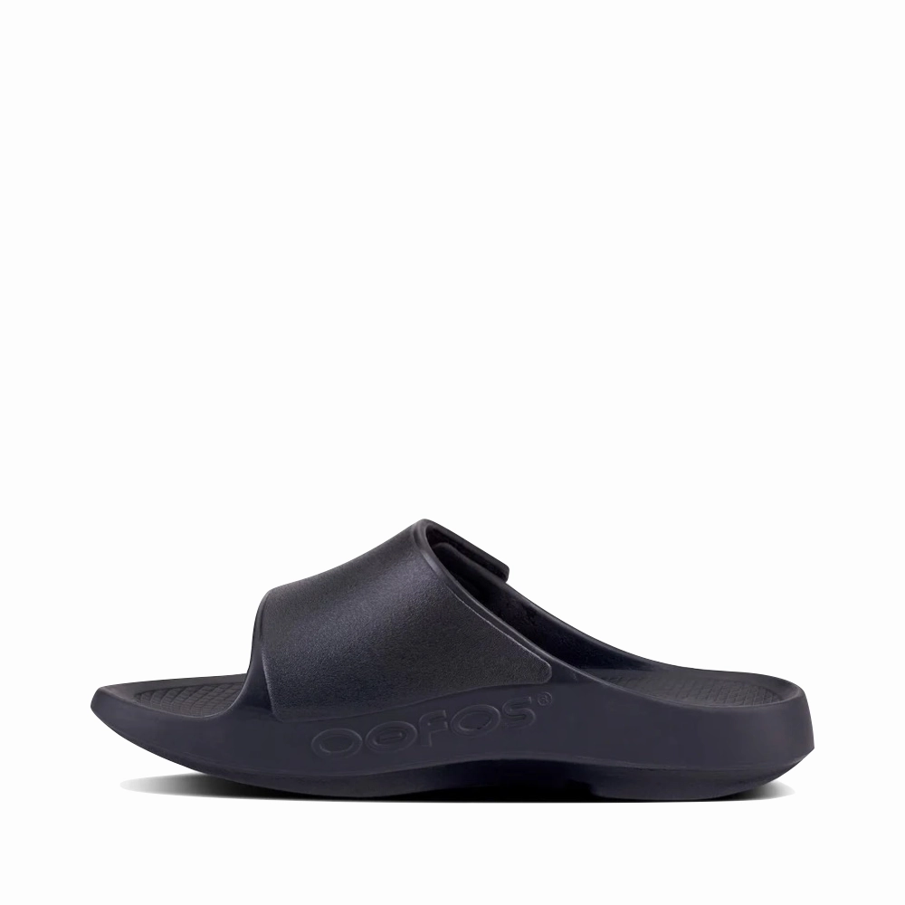 OOfos OOahh Sport Flex Adjustable Slide Sandal in Black Chili Spirit Vcr Climbing Shoe