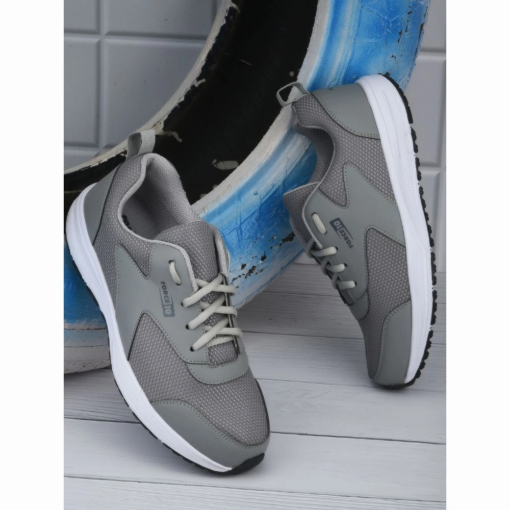 Good Shoes For Running And Training Force 10 Sports Lacing Shoes For Men (Grey) SPRINT By Liberty