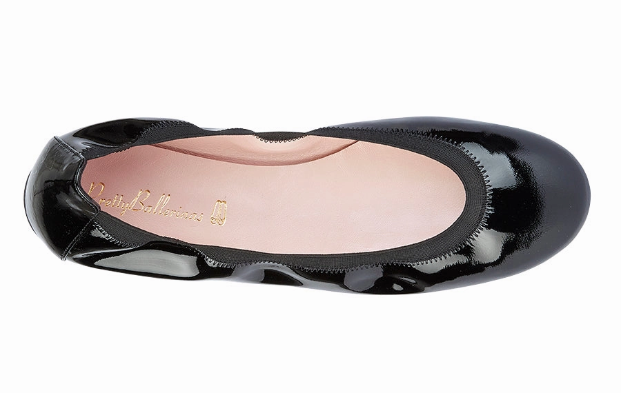 Pb Lolly Black Pat Shoe Land Flats