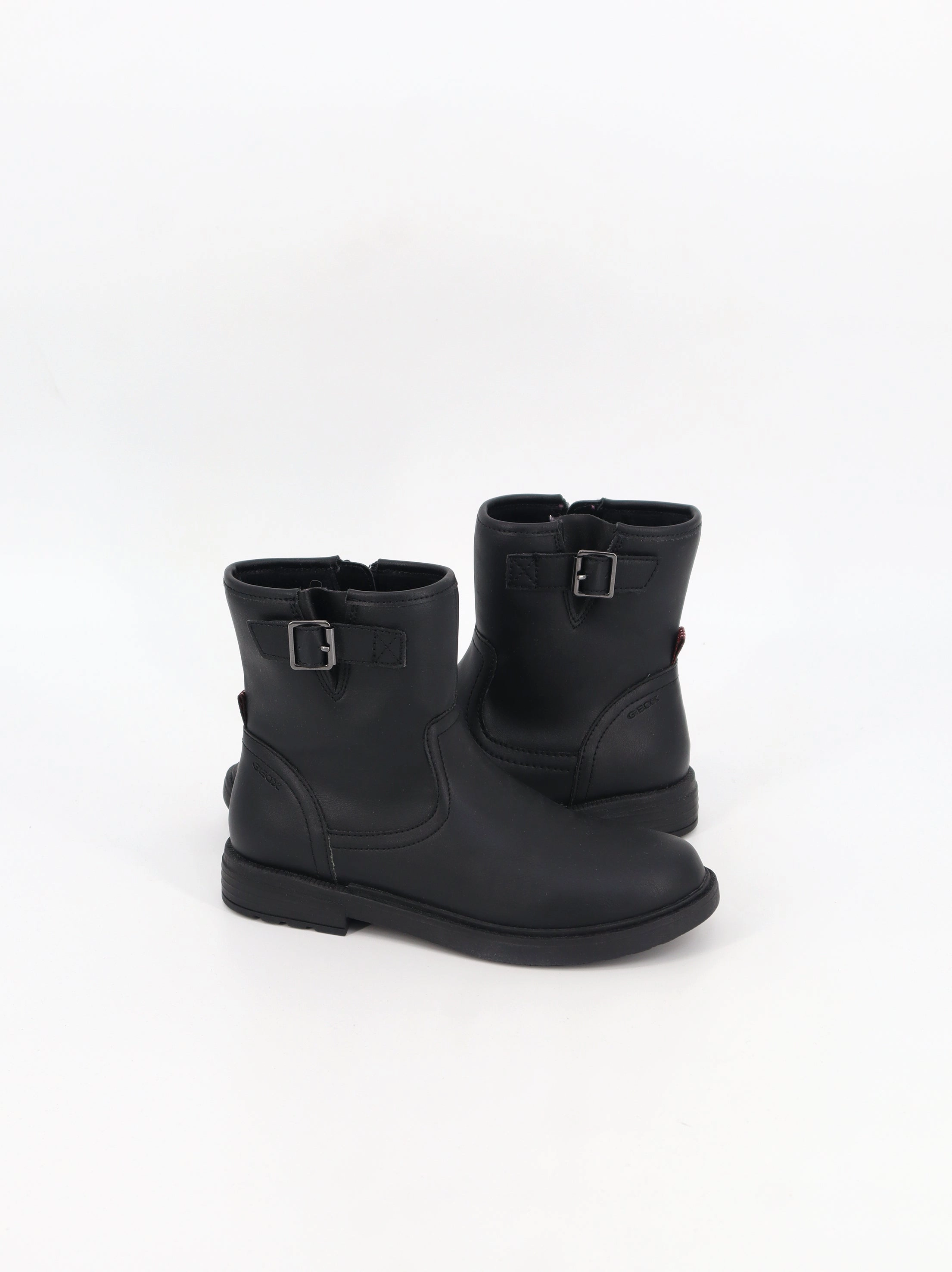 Kids Girl's Plain Leather Ankle Boots,Black Tecovas Roper Boots