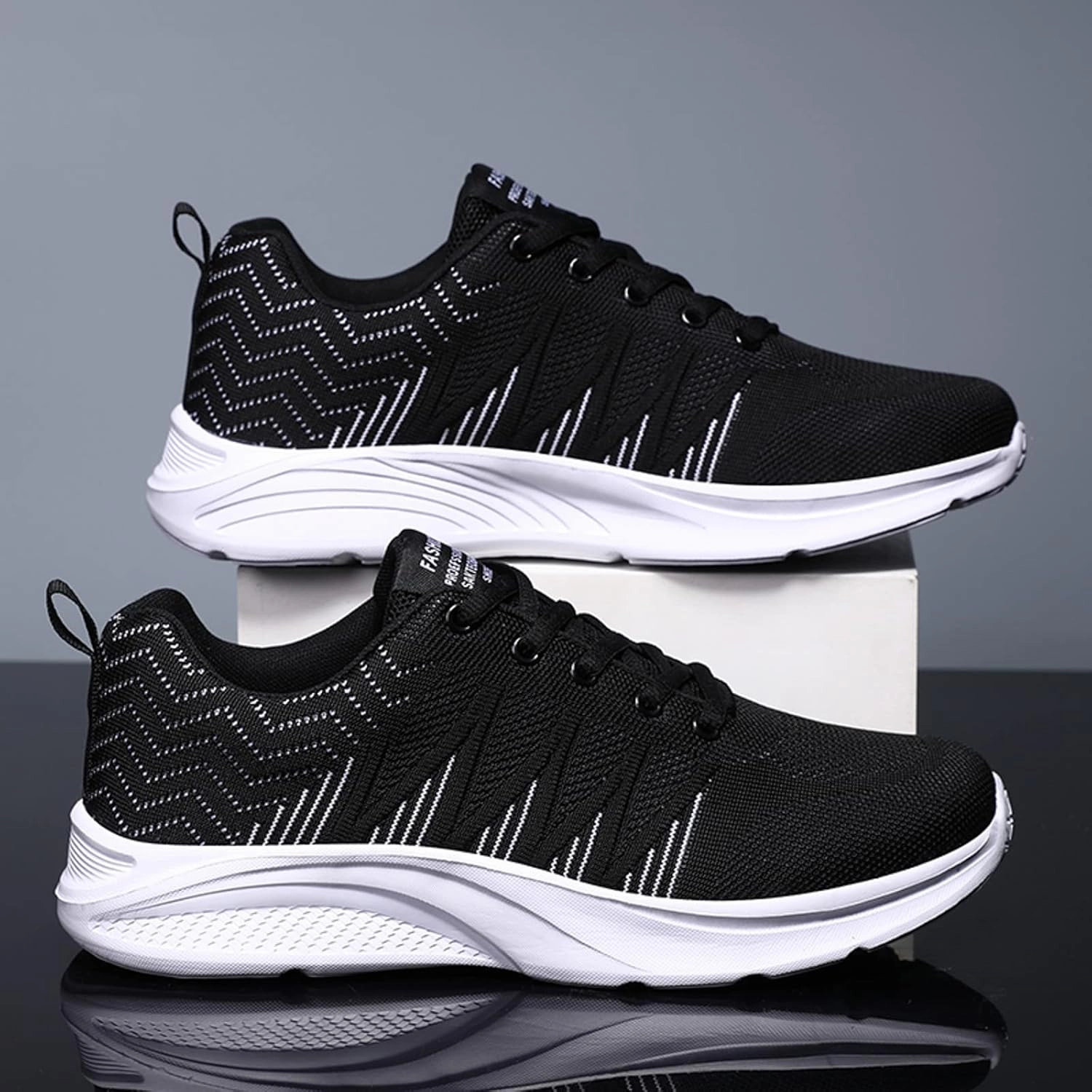 Best Cushioned Shoes For Distance Running IWIHMIV Lightweight Breathable Walking for Men Slip on Running Shoes Casual Non Slip Athletic Tennis Shoes for Men