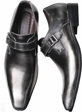 Budget Casual Shoes Men's Leather Dress Shoes Casual Slip-On Loafer Shoe Black Plain Oxford Footwear Workout Wedding Party Dressy