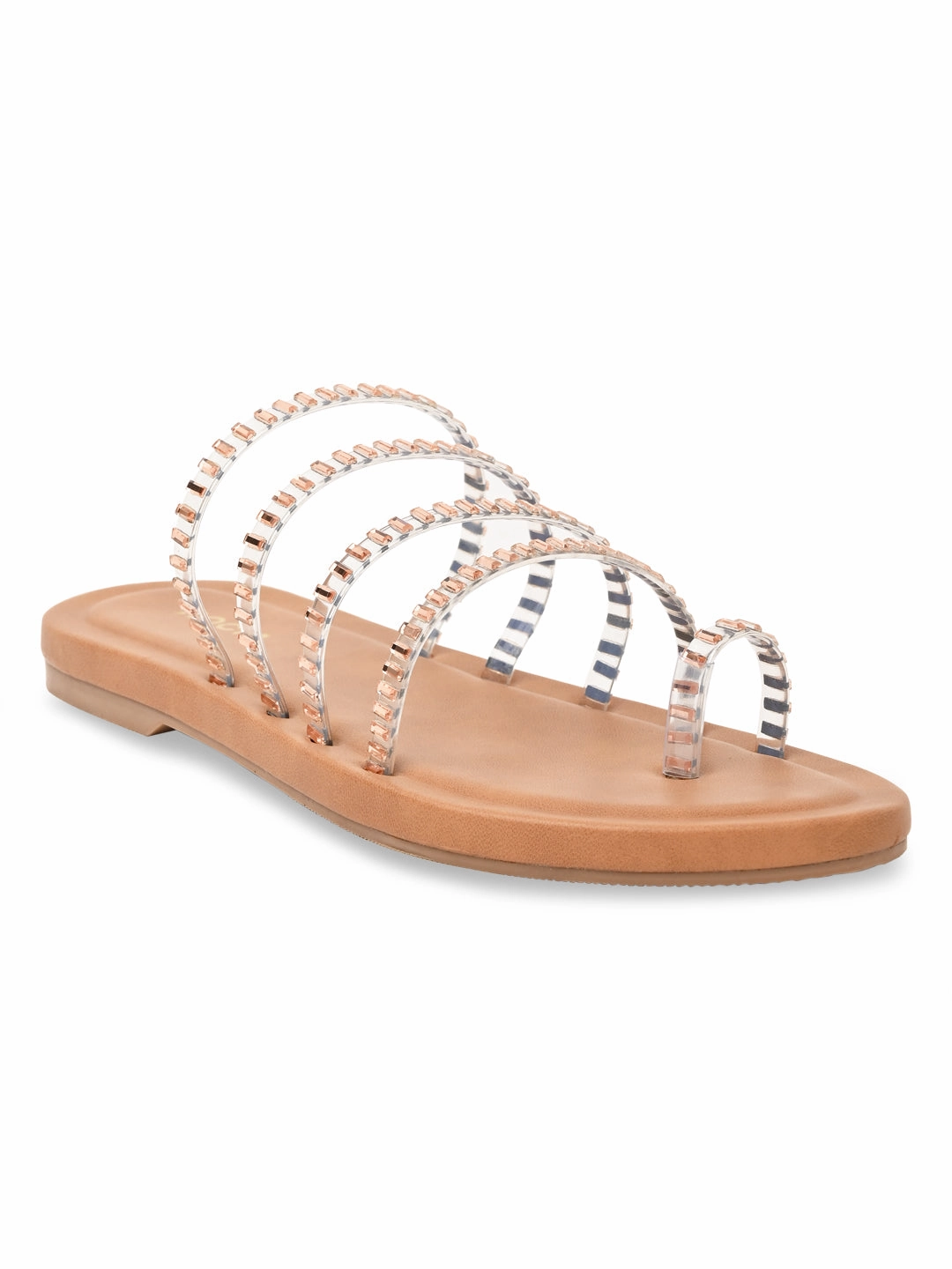 Flats Footwear Shoes Rocia By Regal Rose Gold Women Stylish Diamante Studded Flats