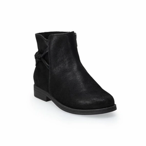 Valencia Imports (Rachel Shoes) Big Girls Fae Ankle Boot w/ Zip Black Real Elephant Skin Boots