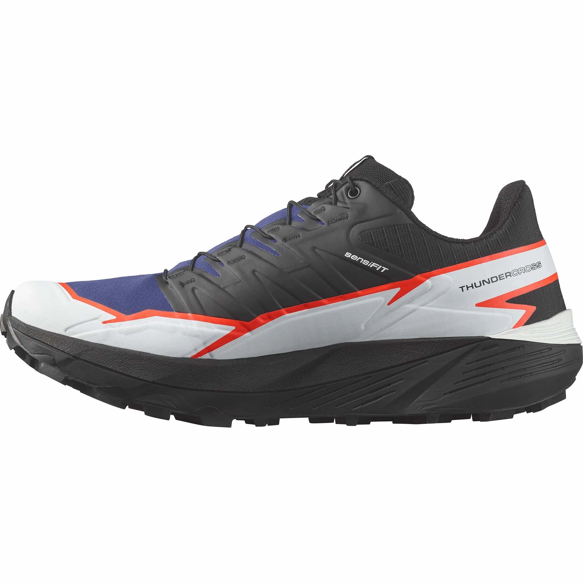 Trail Running Vs Trekking Shoes Mens Salomon Thundercross Surf the Web/Black/Neon Flame
