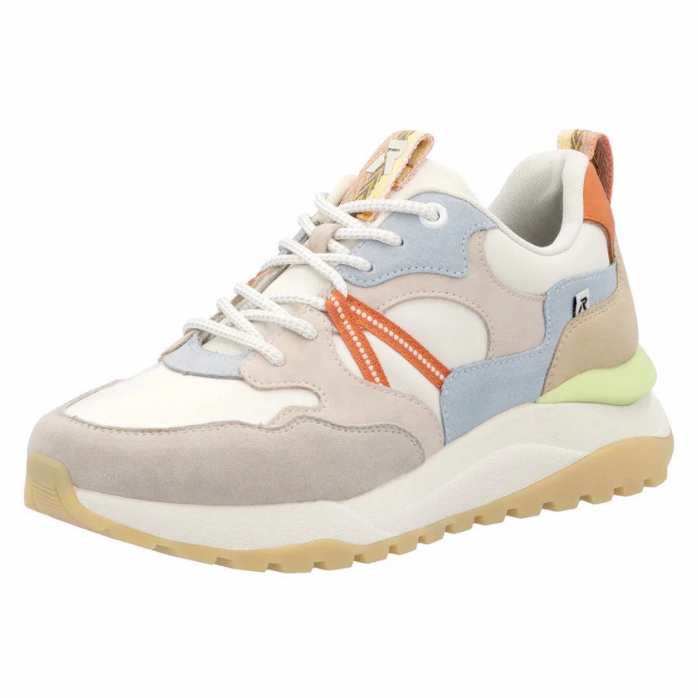 Rieker Akilah 01 Light Blue/White Sneaker (Women's) Good Walking Shoes For Europe Trip