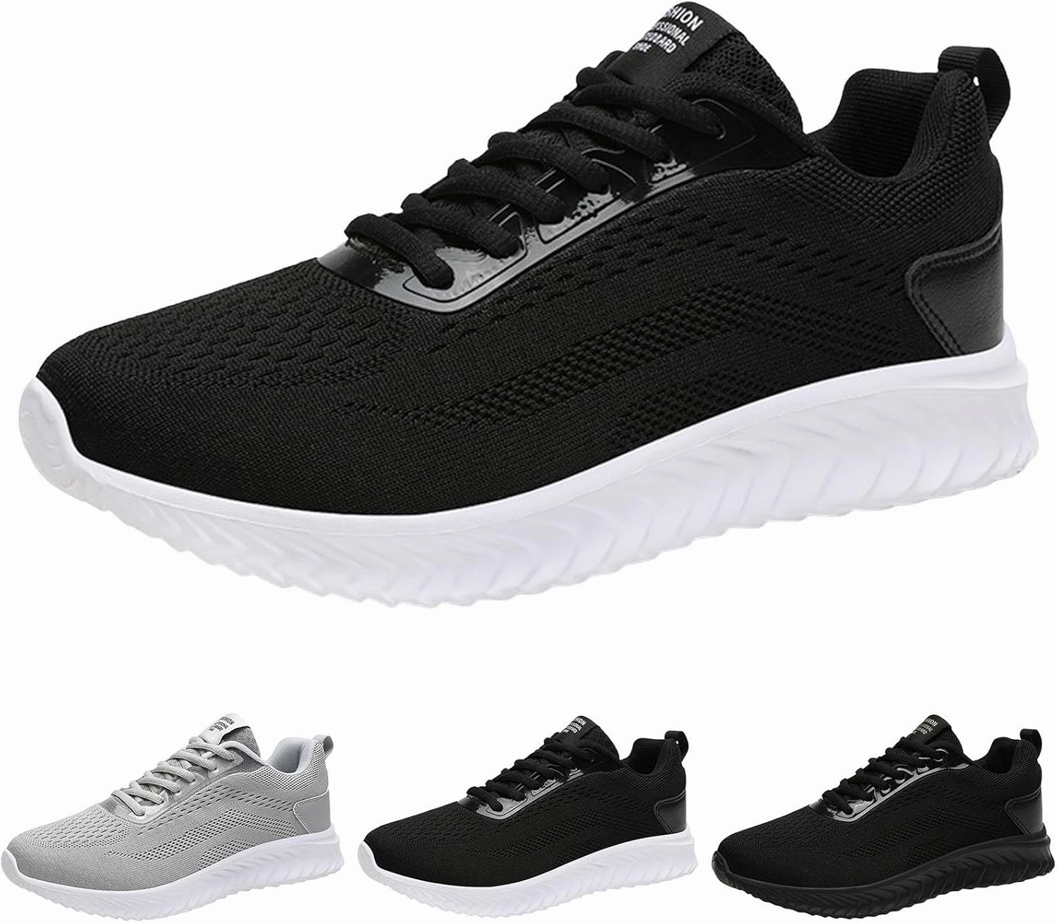 IWIHMIV Men's Breathable Tennis Shoe Lightweight Walking Shoes Thick Bottom Soft Sole Non Slip Running Shoes Best Running Shoes For Achilles Tendinopathy