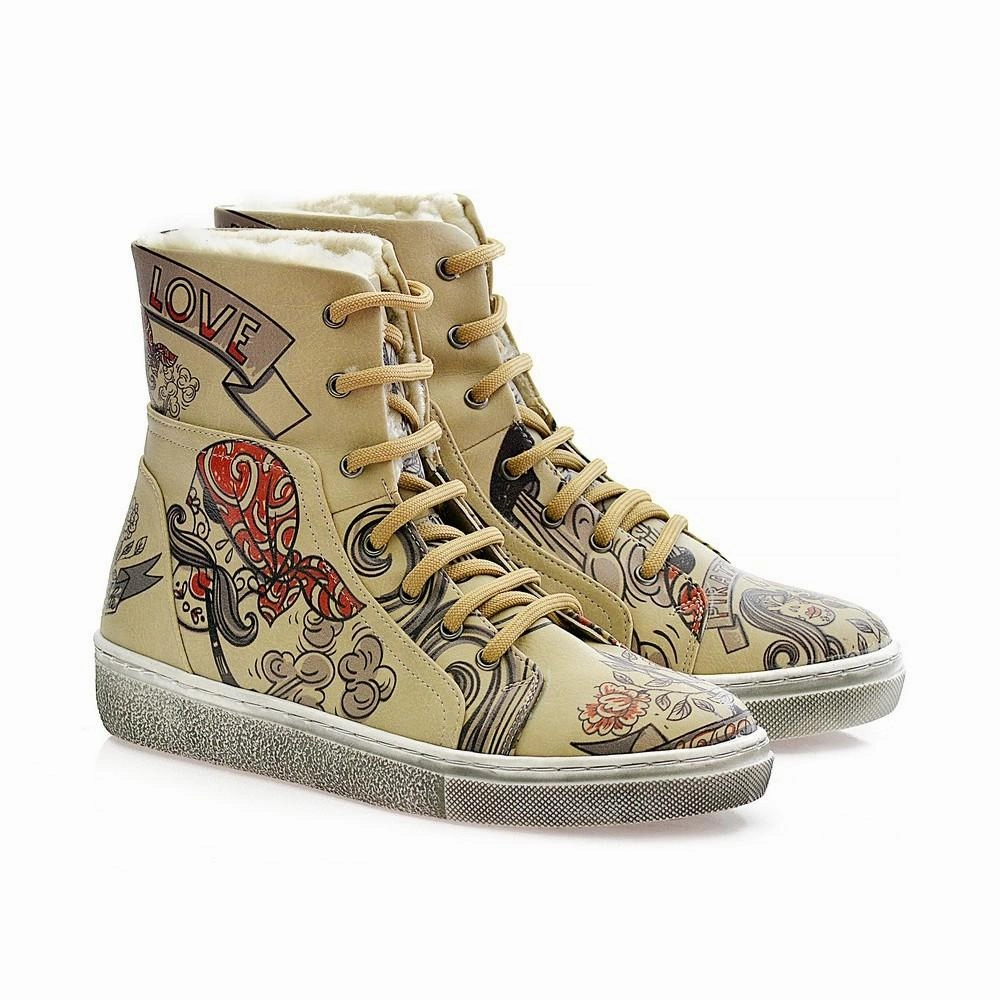 Pirates Love Short Boots JAS110 Boots With Fur Trim