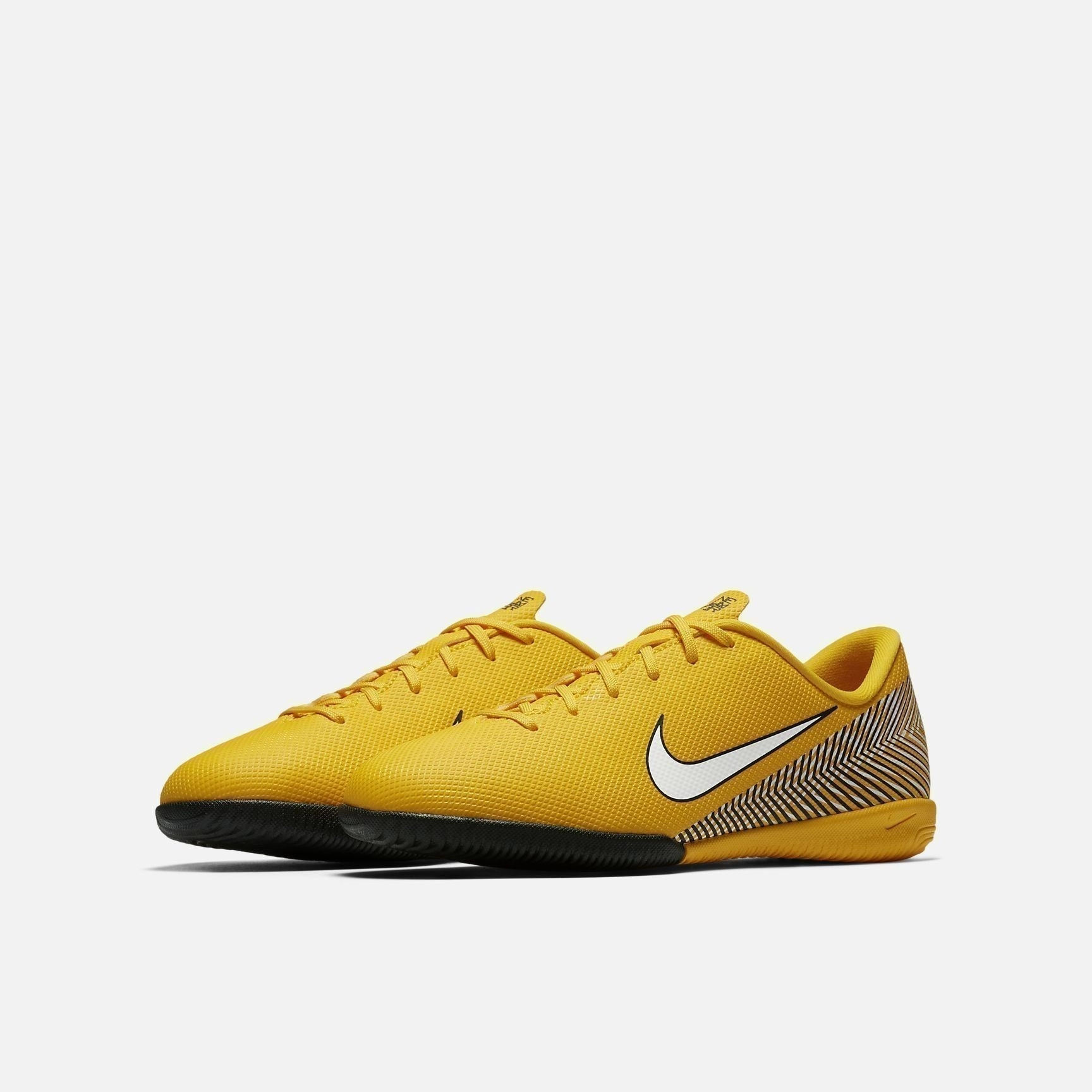 Slip On Cleats Soccer Kid's Neymar Vapor 12 Academy IC Soccer Shoes - Amarillo/Yellow/Black/White