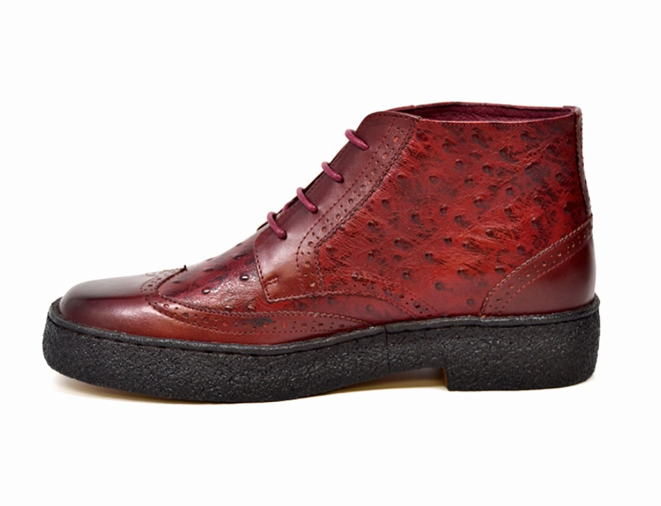 Playboy Ostrich & Wingtip Leather Shoes by The British Collection