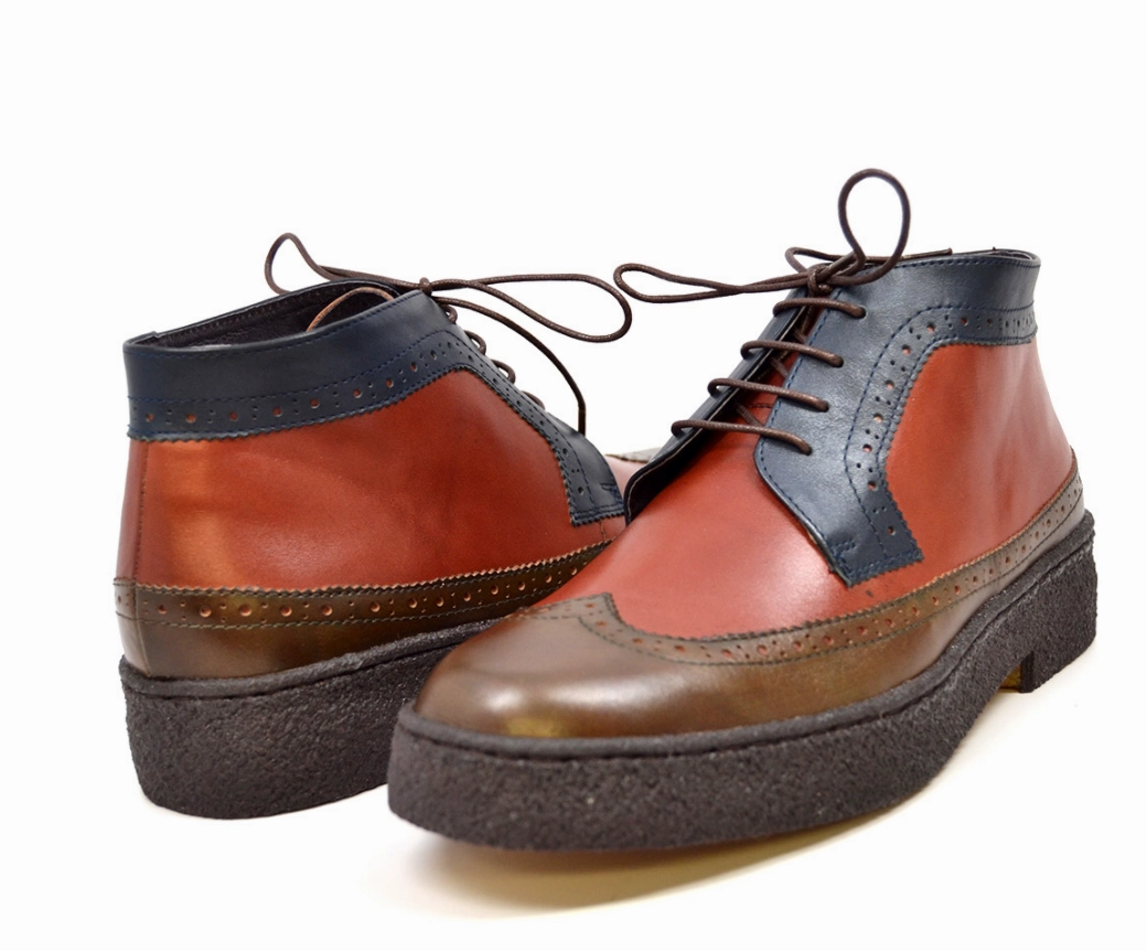 Thigh High Lace Up Heels Playboy Wingtips Three Tone Shoes from The British Collection: Stylish, Comfortable, and Unique Wingtips