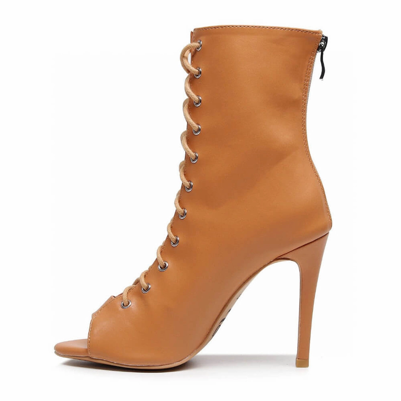 Best Winter Walking Boots Sofiya True Nudes - Shade 4 Open Toe Latin Dance Bootie (Street Sole)