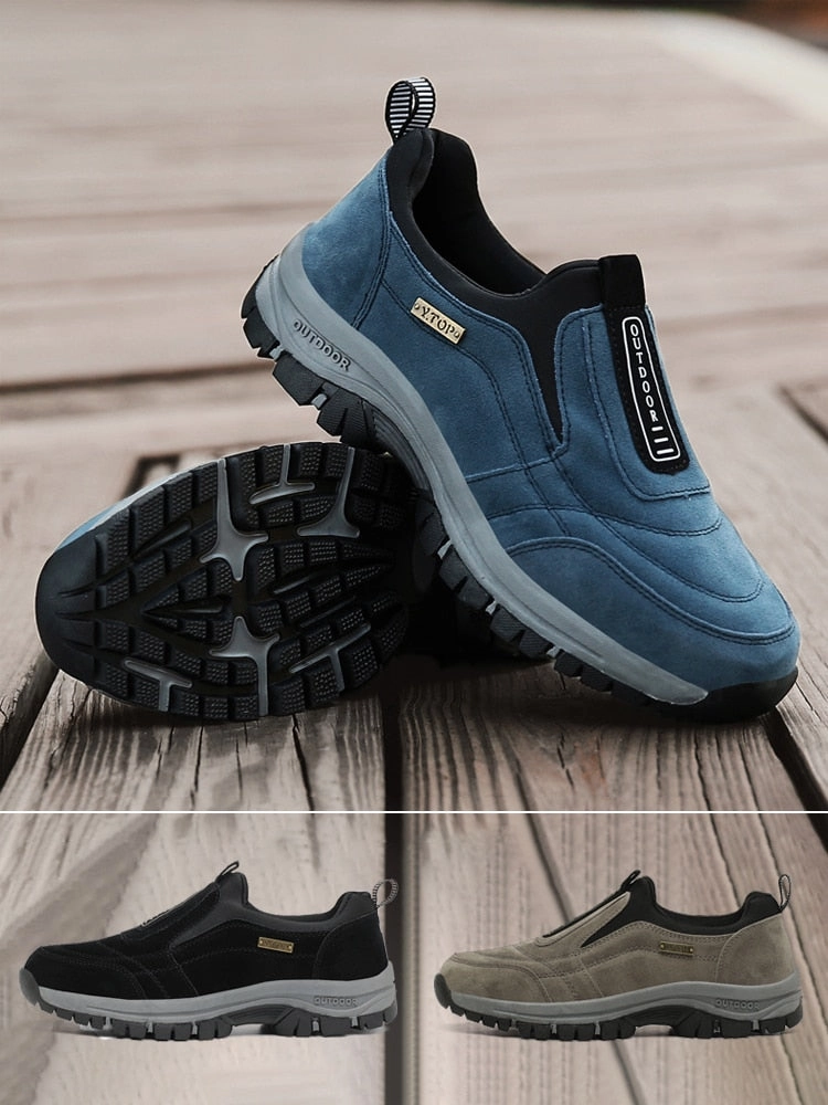 Outdoor Suede Shoe for Men  Slip On Casual and Comfortable with EVA sole / FREE Shipping Nunn Bush Moc Toe Casual Oxford Shoes