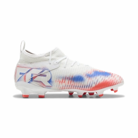 PUMA Future 8 Match FG/AG Firm/Multi-Ground Kids Soccer Cleats -White/Black Soccer Cleats Dream Speed