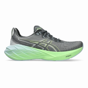 Asics Wrestling Shoes Size 8 Men's Asics Novablast 4, Steel Grey/Electric Lime, 9 D Medium