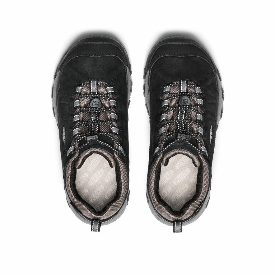 Manfen Hiking Boots Big Kids' Targhee IV Waterproof Hiking Shoe  |  Black/Steel Grey