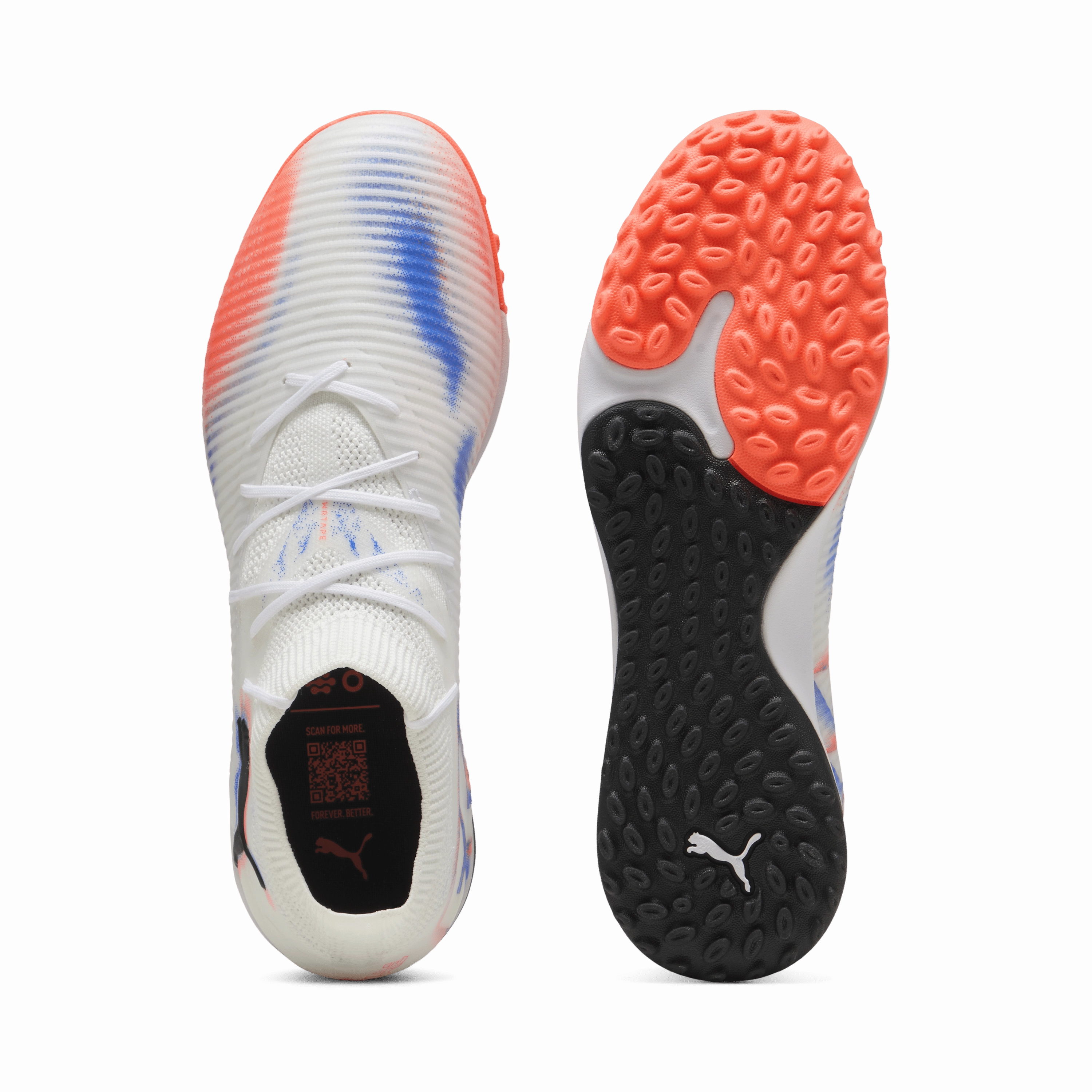 Best Midfielder Soccer Cleats PUMA Future 8 Pro Cage Turf Soccer Cleats -White/Black