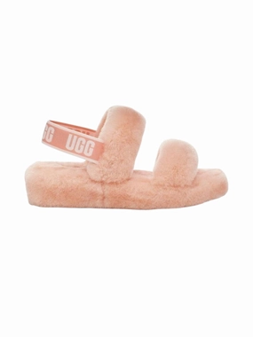 Women's Faux Fur Slipper,Peach Tasman Slippers Stock