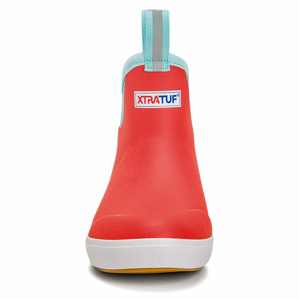 Slip On Square Toe Boots XTRATUF Women's ADB ECO Ankle Deck Boots- Coral