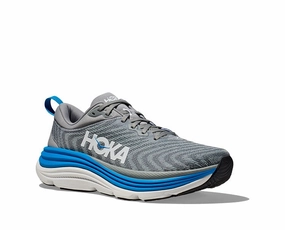 Gma Mens Hoka Gaviota 5 Wide in Limestone/Diva Blue